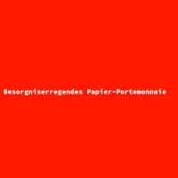 Besorgniserregendes Papier-Portemonnaie