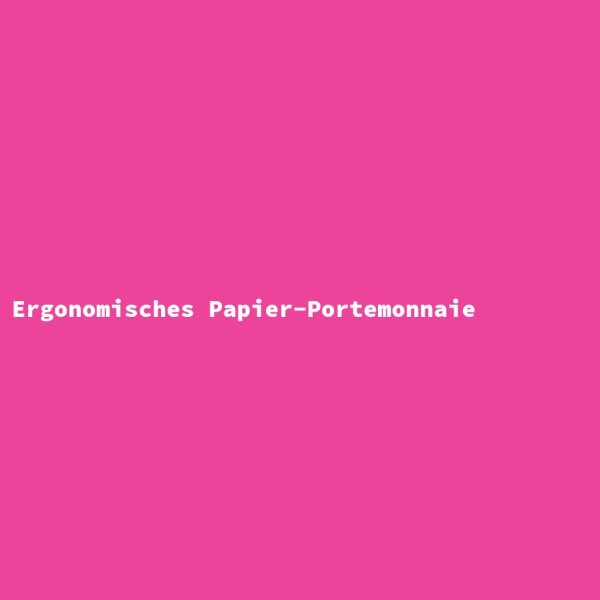 Ergonomisches Papier-Portemonnaie