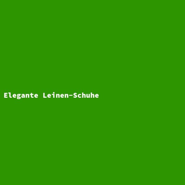 Elegante Leinen-Schuhe
