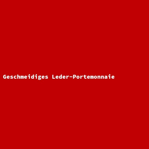 Geschmeidiges Leder-Portemonnaie