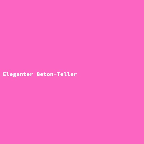 Eleganter Beton-Teller