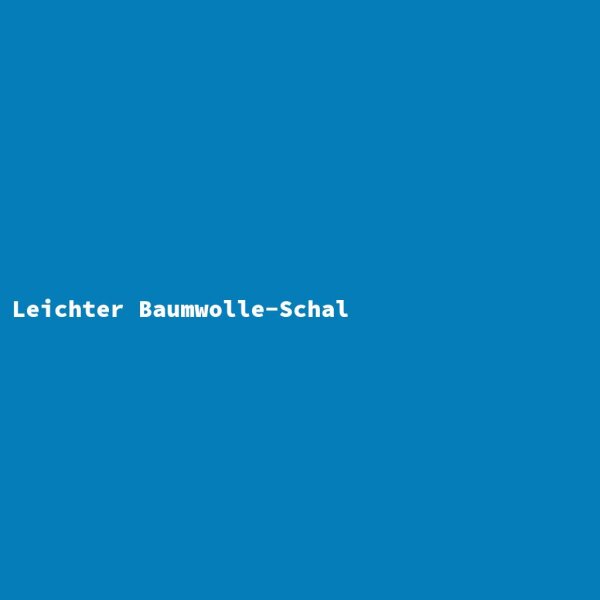 Leichter Baumwolle-Schal