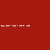 Ergonomisches Samt-Kissen