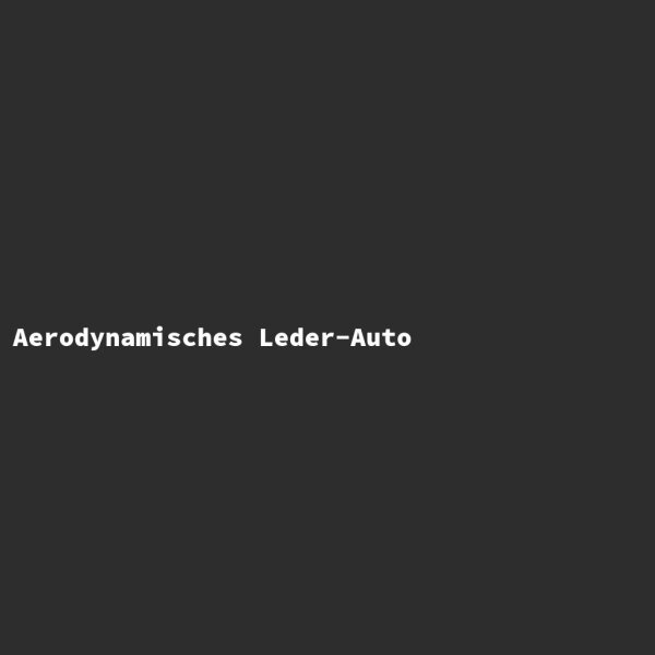 Aerodynamisches Leder-Auto