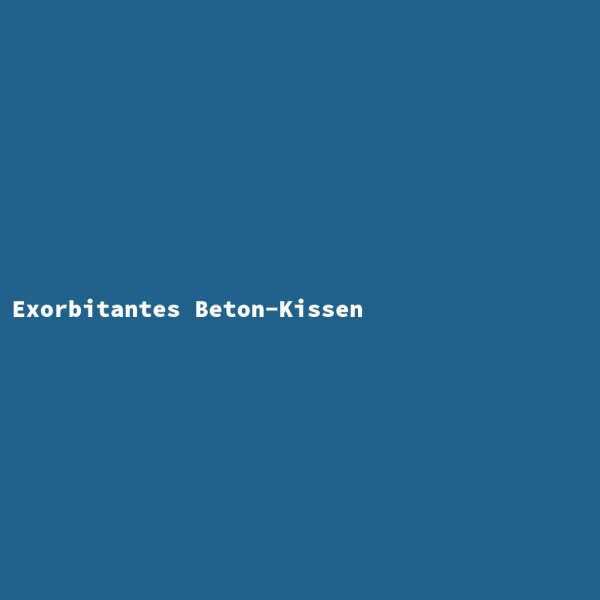Exorbitantes Beton-Kissen